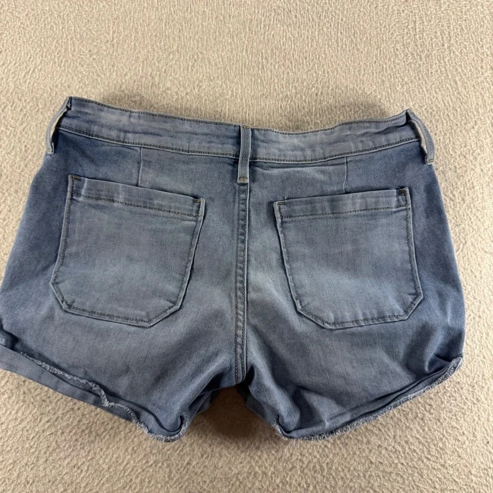 Gap Denim Shorts Womens 4 27 Light Blue Excellent High Rise Raw Hem Stretch